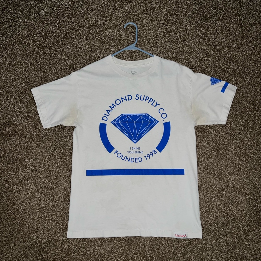 Diamond Supply Co. Vintage OG White Blue T Shirt